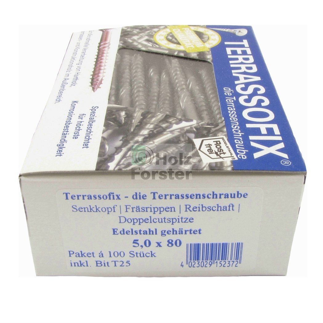 RE-SCHRAUB Terrassofix Schrauben 5,00mm blank diverse Längen